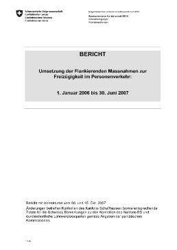 FlaM Bericht vom Oktober 2007; Umsetzung der Flankierenden Massnahmen zur Freizügigkeit im Personenverkehr 1
